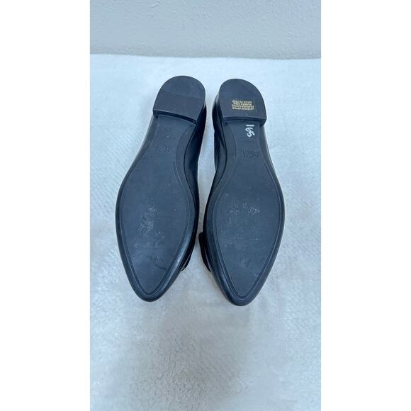AGL Black Leather Pointed Toe Ballet Flats - Picture 8 of 8